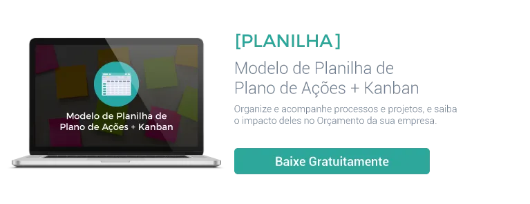 Banner de planilha mostrando a matriz kanban para plano de ação estruturado