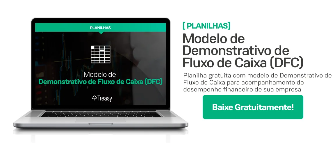 Banner verde do modelo de demonstrativo de fluxo de caixa para saldo faltante