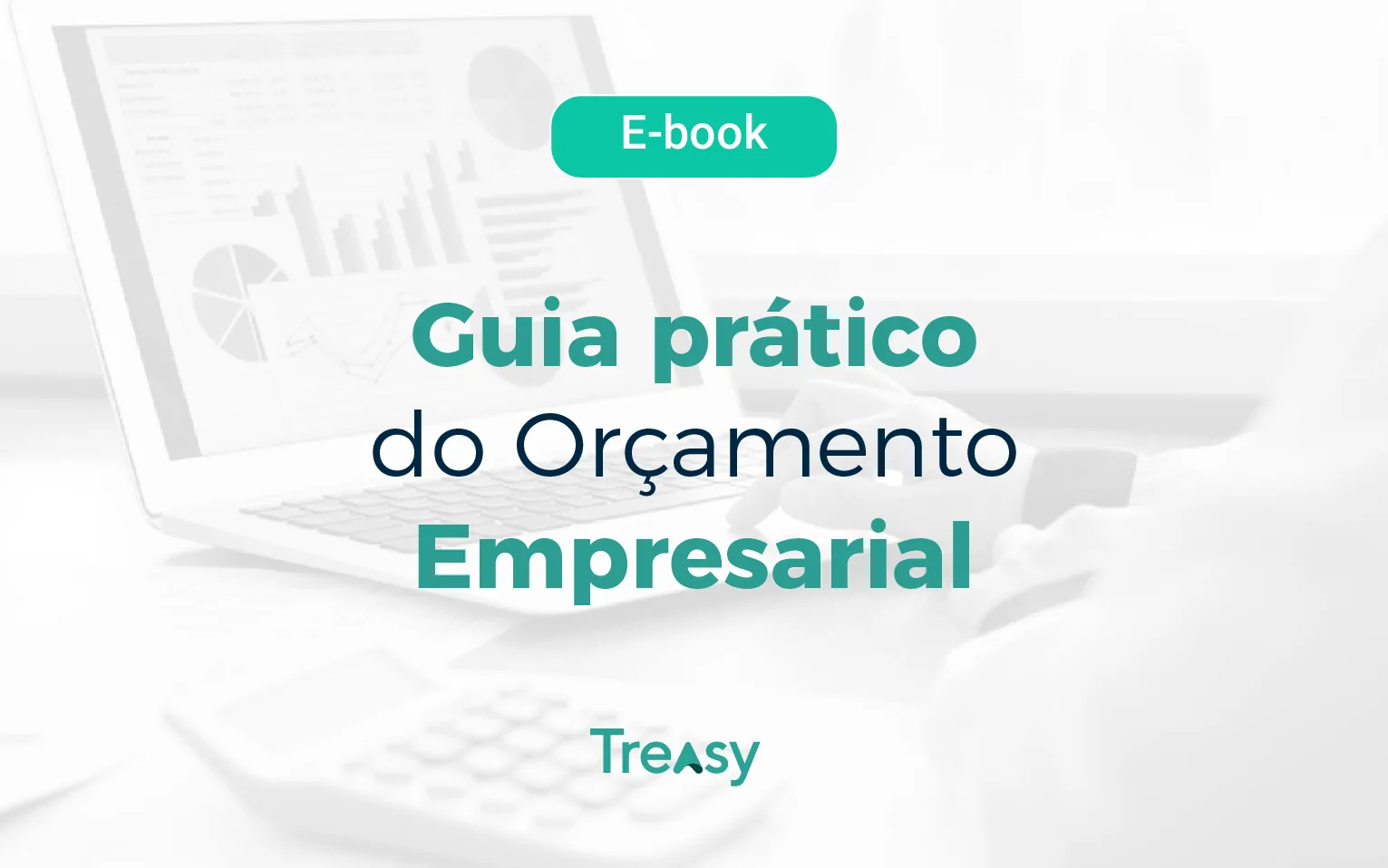 Banner guia prático de orçamento empresarial com demonstrações contábeis e layout destacado