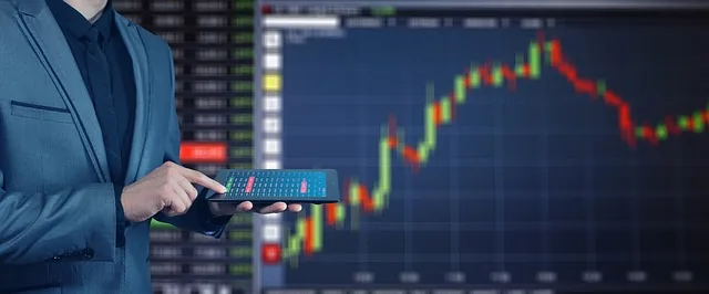 Análise profissional margem bruta cálculo através gráfico candlestick mercado