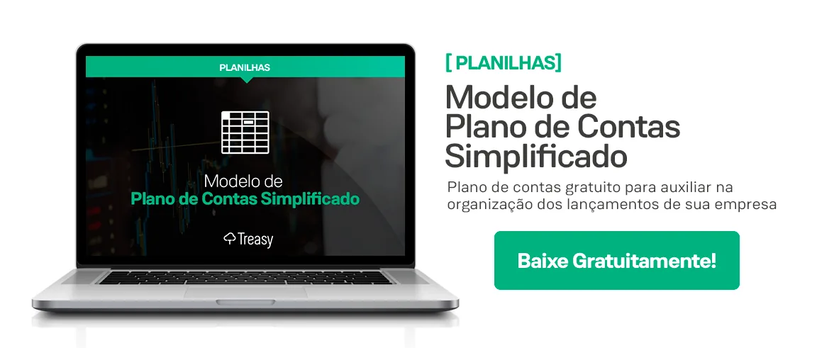 Planilha simplificada modelo classificação de contas contábeis pequena empresa